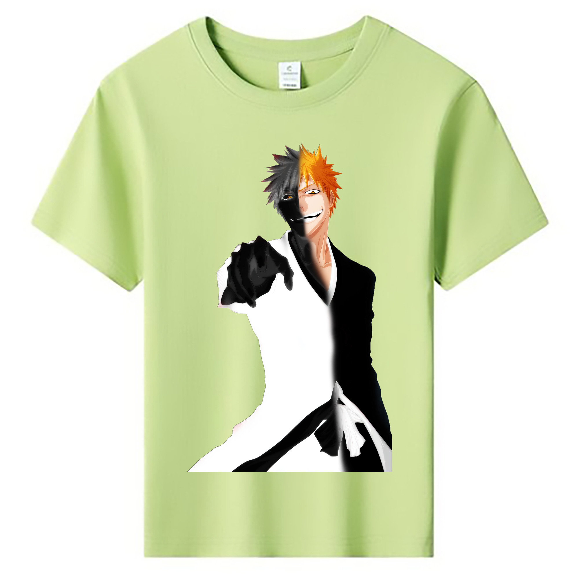 （画像用） ブリーチ 黒崎一護（くろさき いちご）BLEACH Kurosaki Ichigo 綿100％キッズTシャツ（フロントプリント）